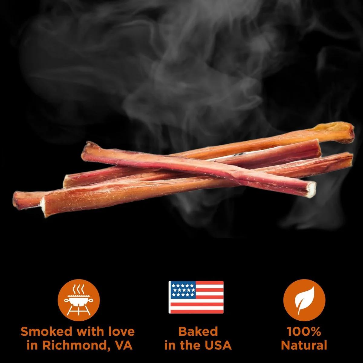 6-Inch Thick Hickory Smoked Bully Stick 6 Pack - Image 9