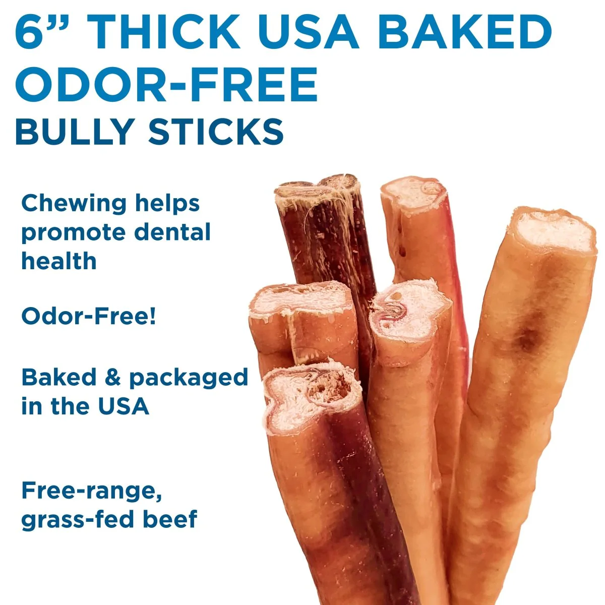 6-Inch Thick USA-Baked Odor-Free Bully Stick - Image 5