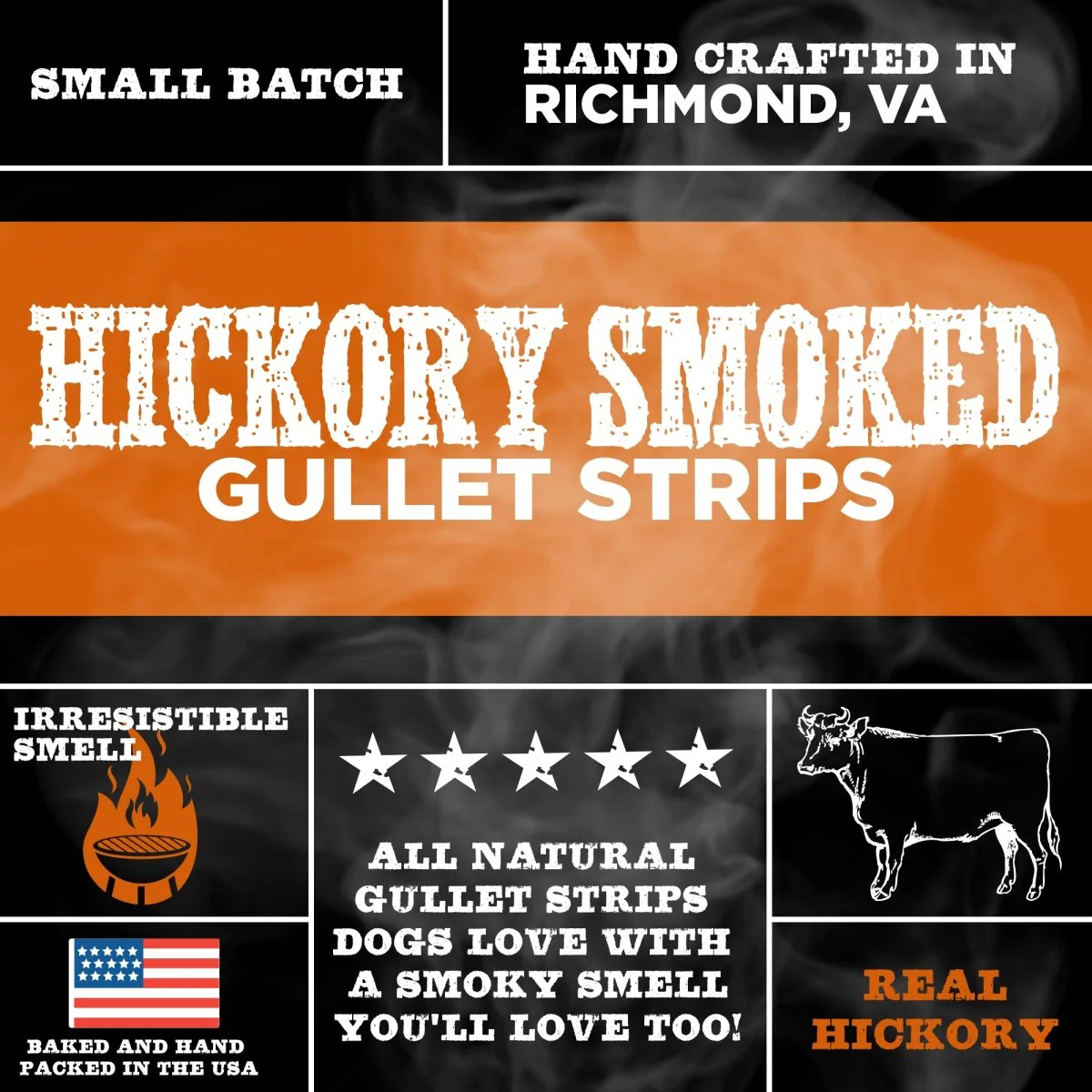 5-6 Inch Hickory Smoked Beef Jerky Gullet Strips - Image 3