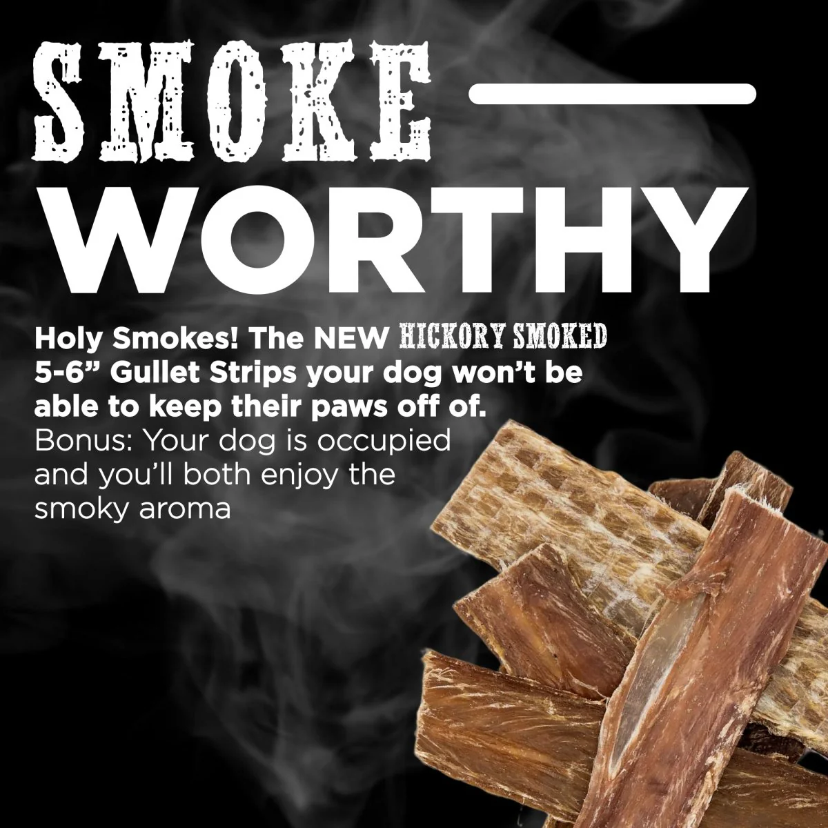 5-6 Inch Hickory Smoked Beef Jerky Gullet Strips - Image 4