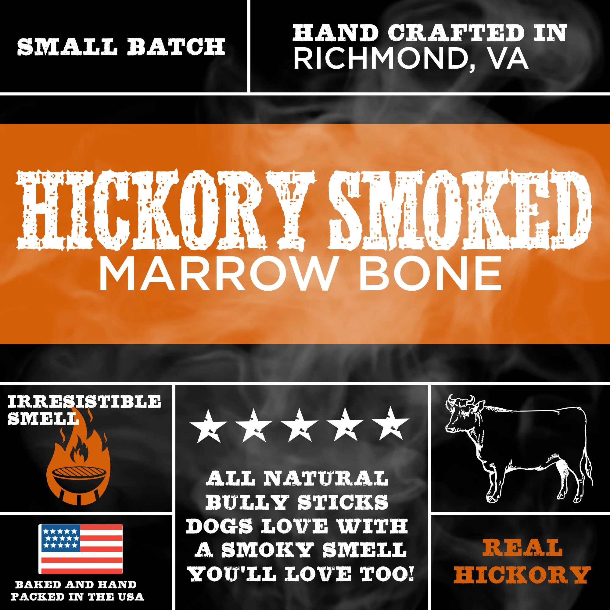 Hickory Smoked Beef Marrow Bones 4 Pack - Image 4